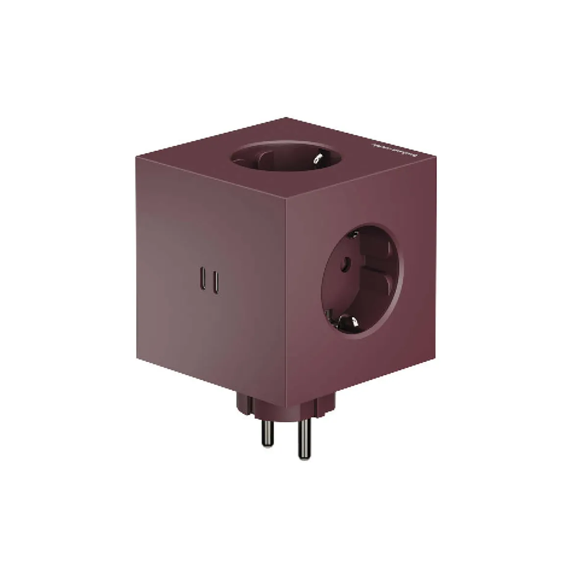Avolt Steckdose "Square 2" USB-C Bauhaus-Archiv Limited Edititon Mulberry Red