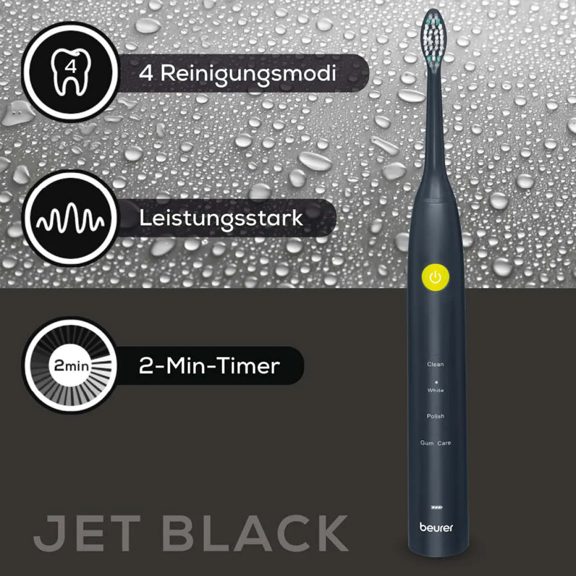 Beurer Elektrische Schallzahnbürste "SC30" Jet Black Green Planet