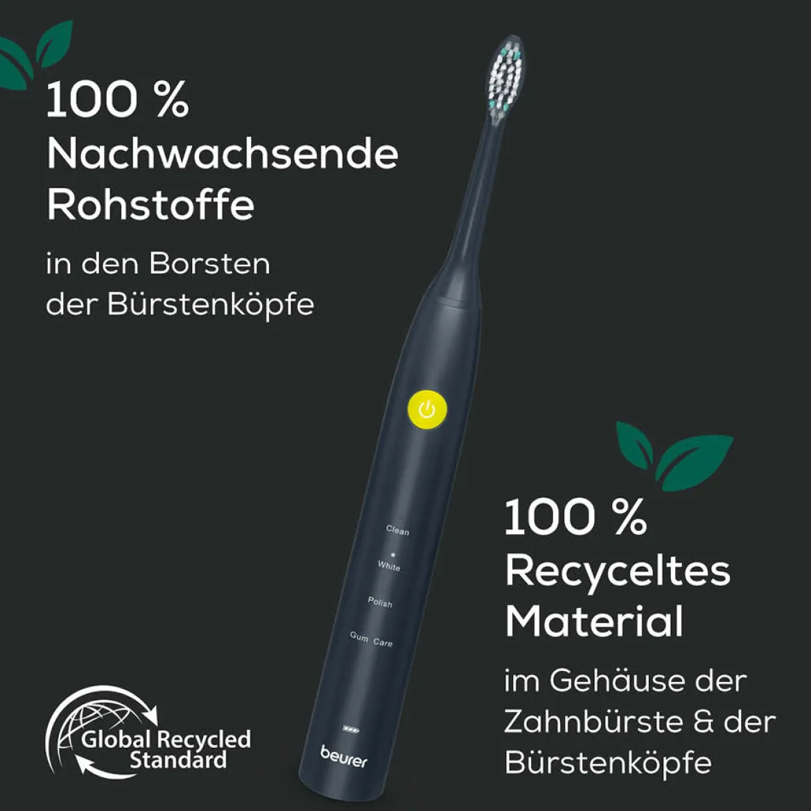 Beurer Elektrische Schallzahnbürste "SC30" Jet Black Green Planet