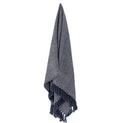 Bloomingville Decke "Herringbon" Blau