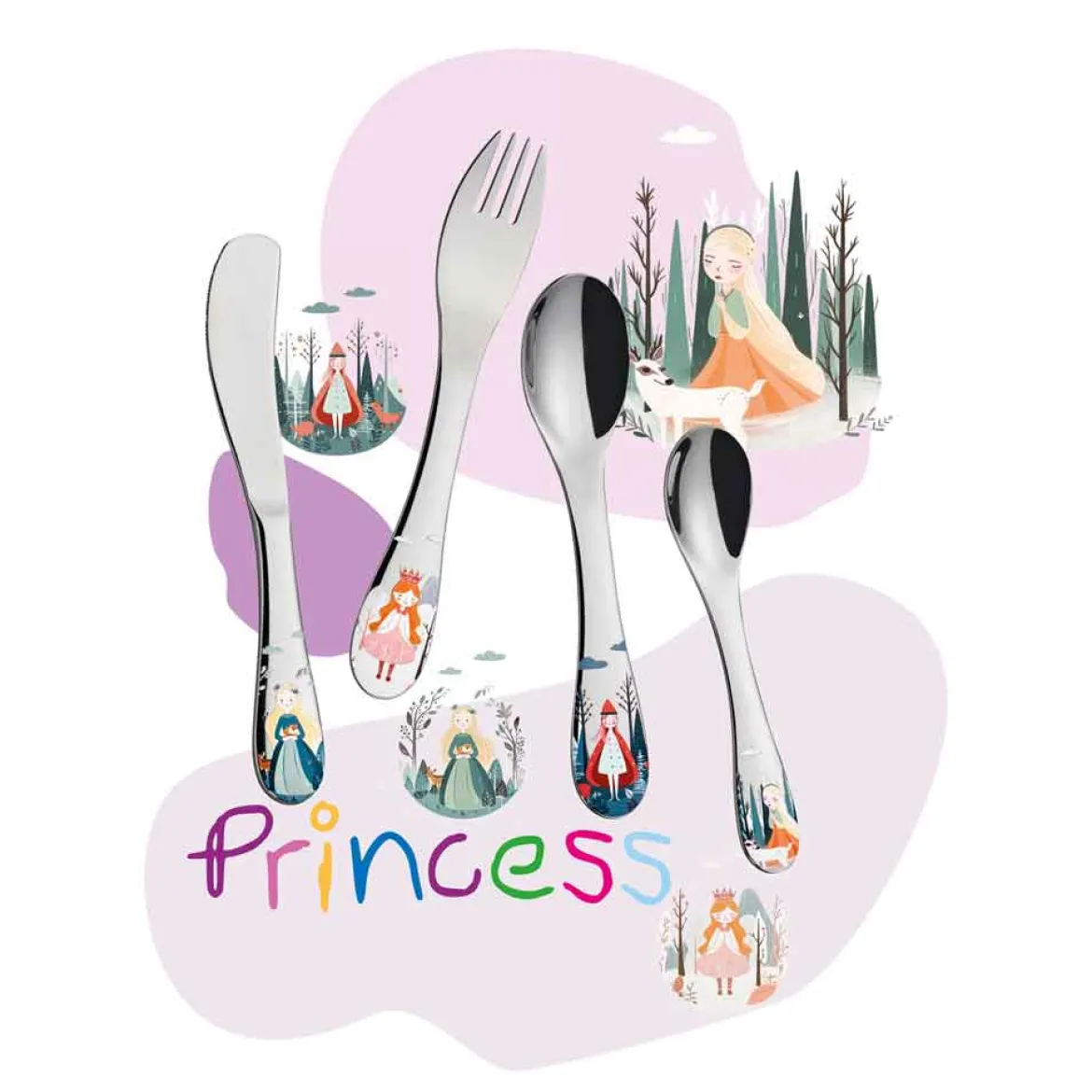 Cilio Kinderbesteck "PRINCESS" 4tlg.