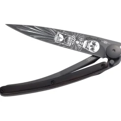 Deejo Taschenmesser Ebenholz mit Motiv