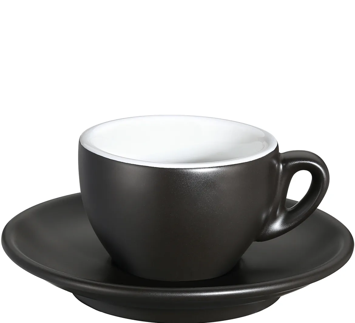Espressotasse ROMA schwarz matt