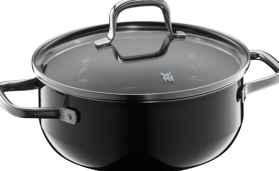 Fusiontec Essential Bratentopf mit Deckel, 20 cm, Black