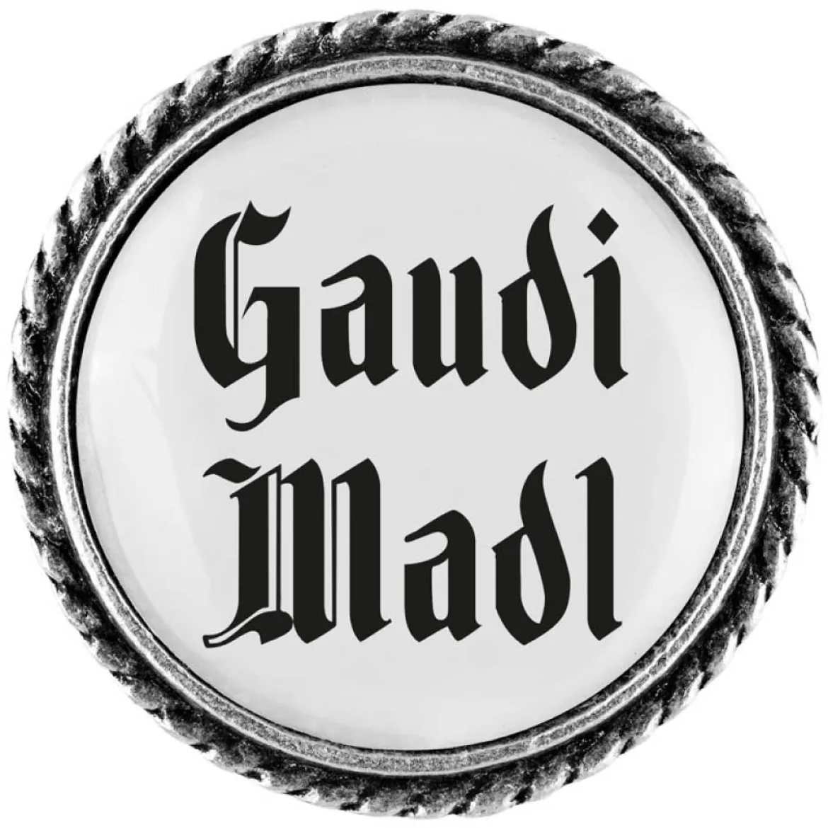 Gaudiknopf Anstecker "Gaudi Madl"