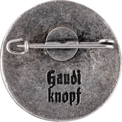 Gaudiknopf Anstecker "Oane moan i pack i no"