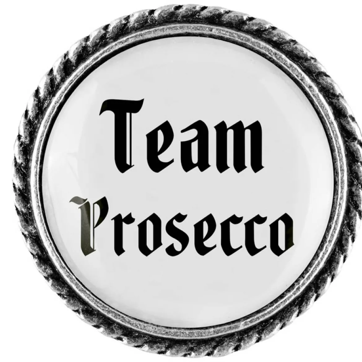 Gaudiknopf Anstecker "Team Prosecco"