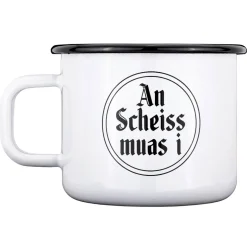 Gaudiknopf Haferl "An Scheiss muas i"