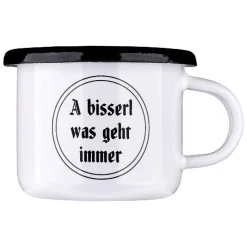 Gaudiknopf Mini-Haferl "A bisserl was geht immer" 50 ml