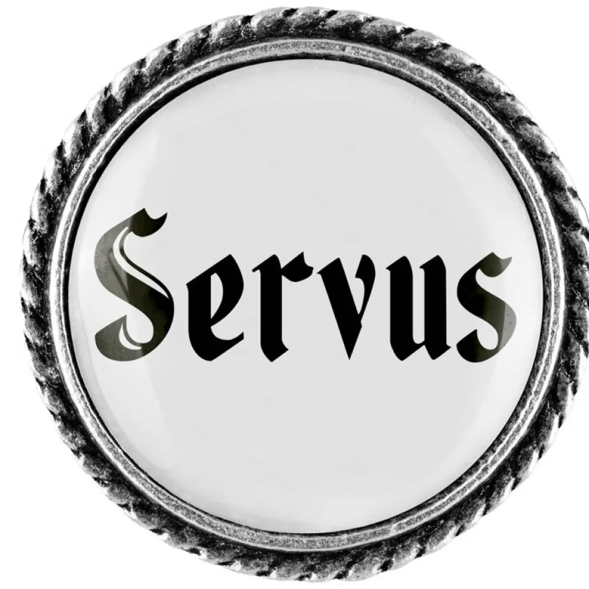 Gaudiknopf Servus - Anstecker "schlicht"