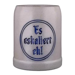 Gaudiknopf Steinkrug "Es eskaliert eh!"