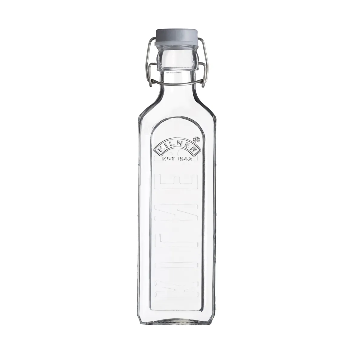 Glasflasche mit Bügelverschluß, eckig, 600 ml