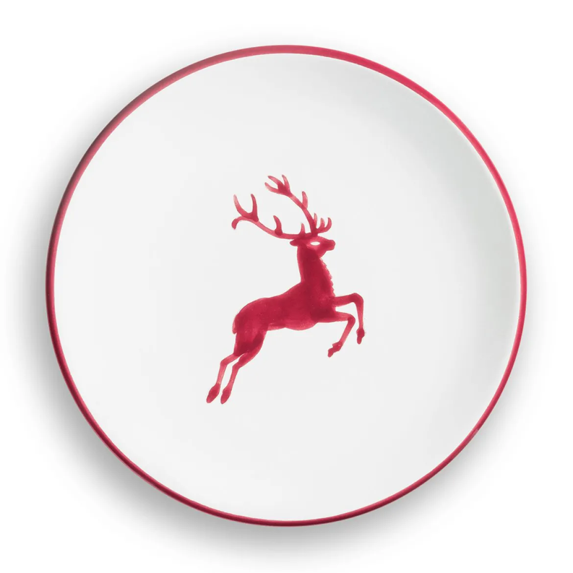 Gmundner Dessertteller "Bordeauxroter Hirsch"