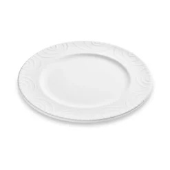 Gmundner Speiseteller Gourmet "Weißgeflammt"