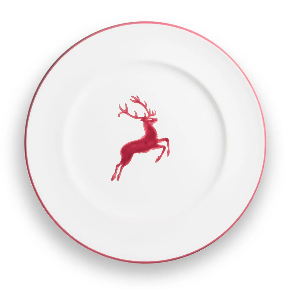 Gmundner Speiseteller Gourmet "Bordeauxroter Hirsch"