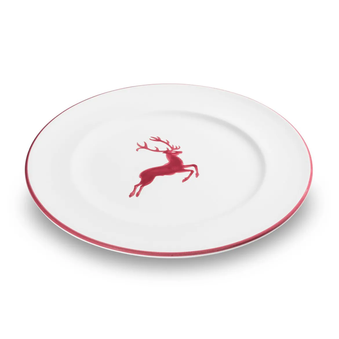 Gmundner Speiseteller Gourmet "Bordeauxroter Hirsch"