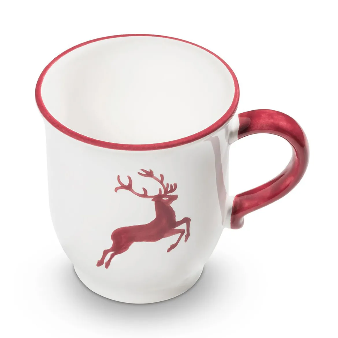Gmundner Tasse "Bordeauxroter Hirsch"