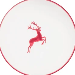 Gmundner Untertasse "Bordeauxroter Hirsch"