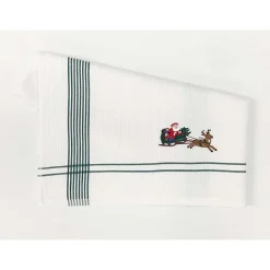Kleinmann Geschirrtuch "Santa Claus" grün 50x70cm