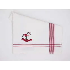 Kleinmann Geschirrtuch "Schaukelpferd" rot 50x70cm