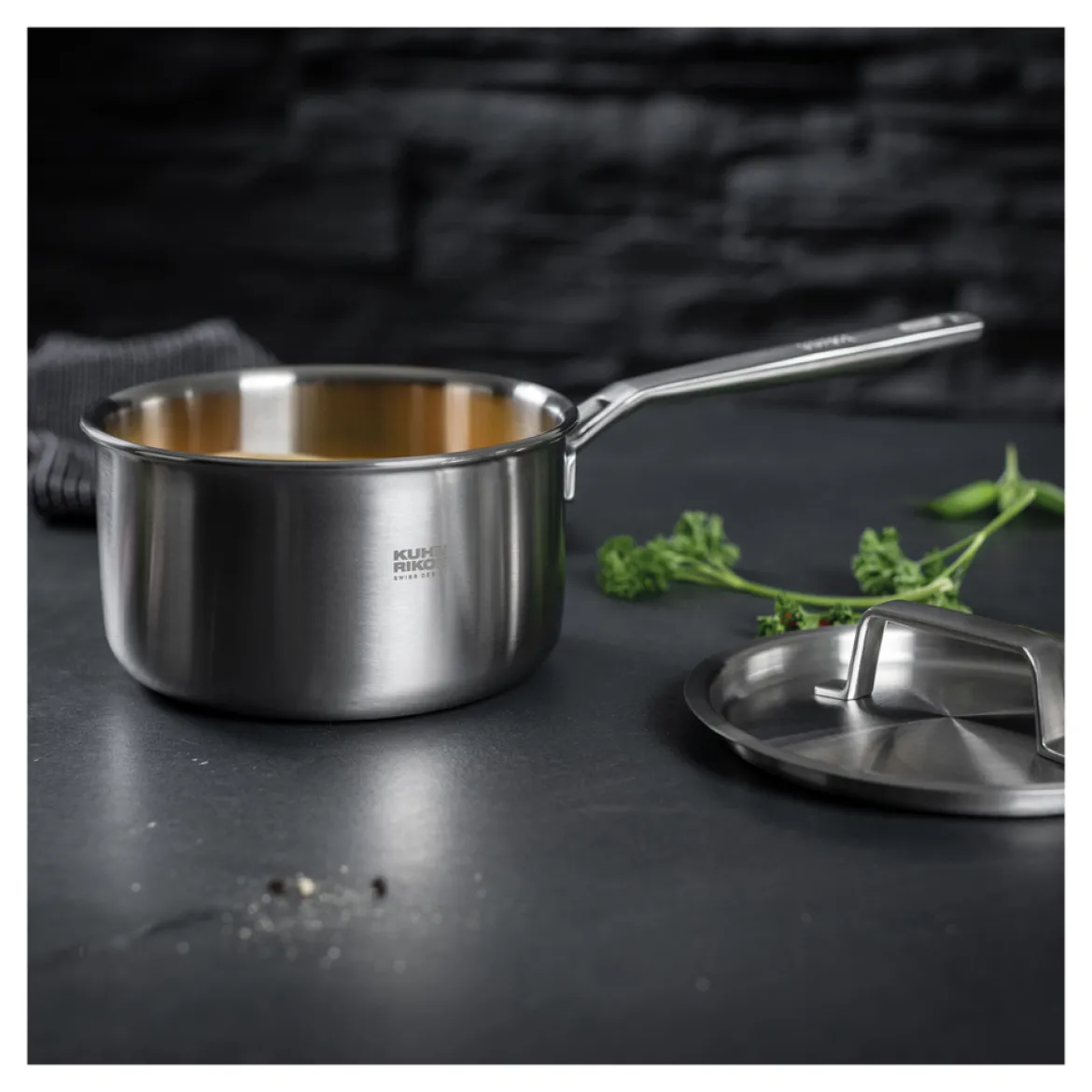 Kuhn Rikon Stielkasserolle "Culinary Fiveply" 16cm