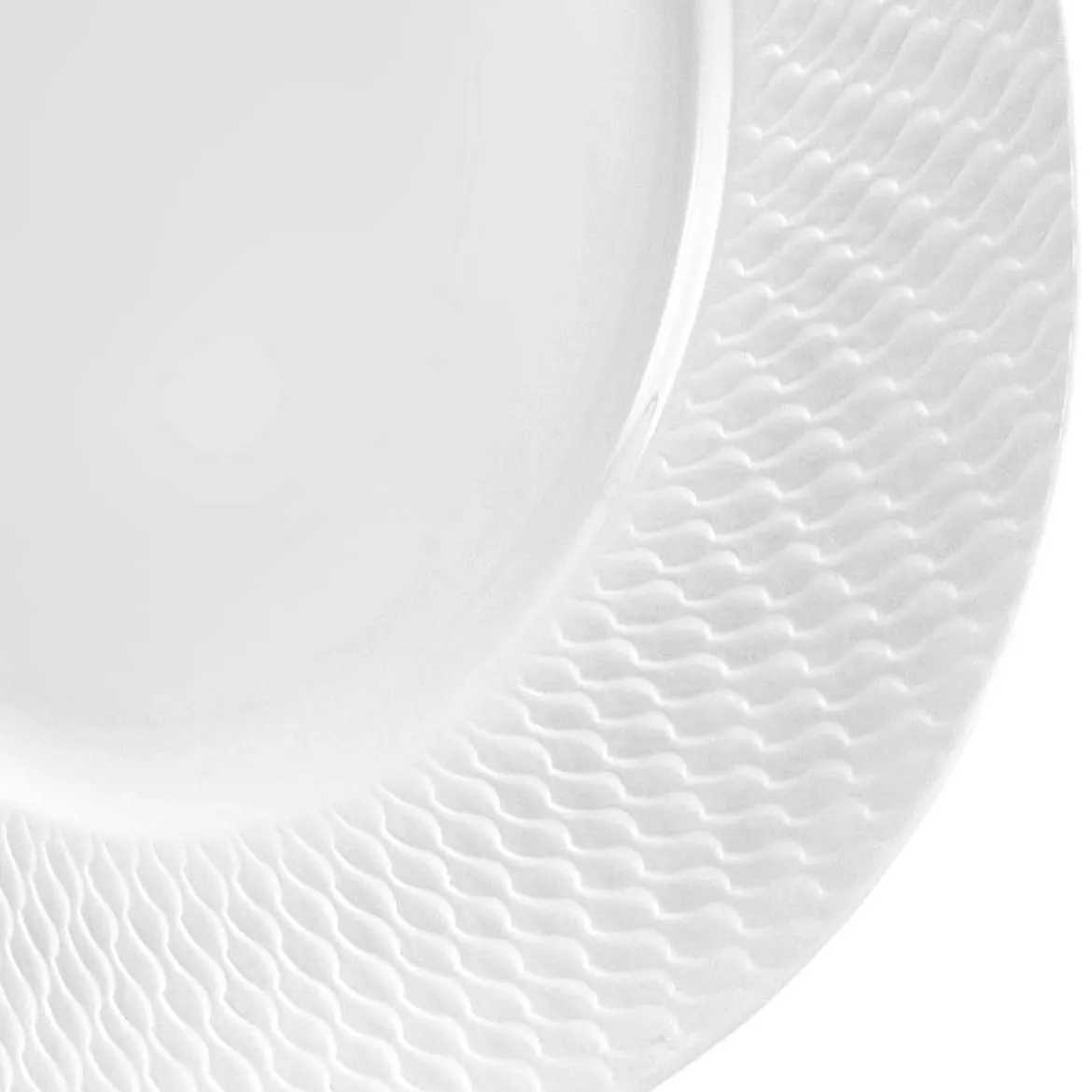 MEISSEN Platzteller "Wellenspiel Relief" Biskuit weiß