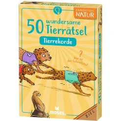 Moses Kartenset 50 Tierrätsel - Rekorde