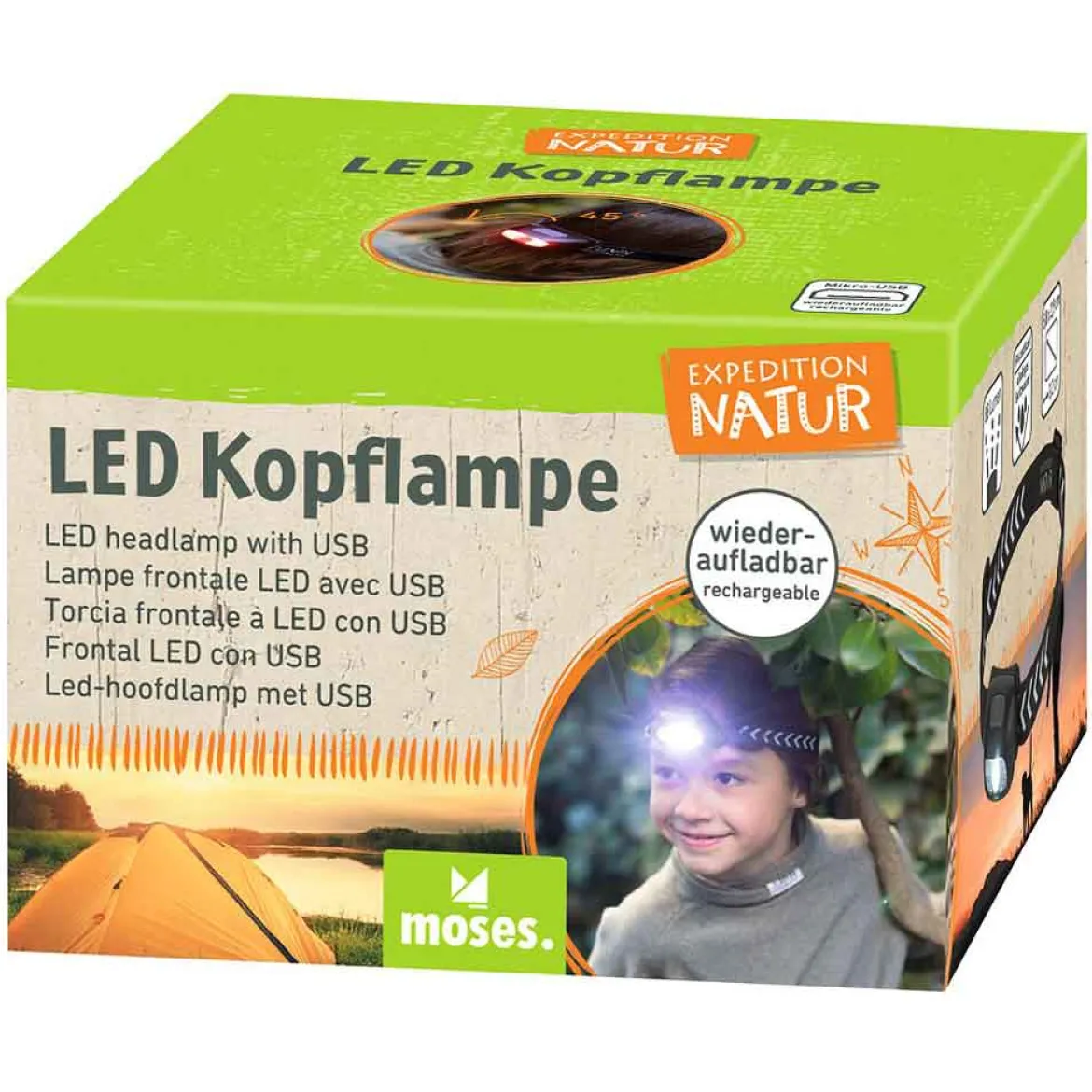 Moses LED-Kopflampe "Expedition Natur"