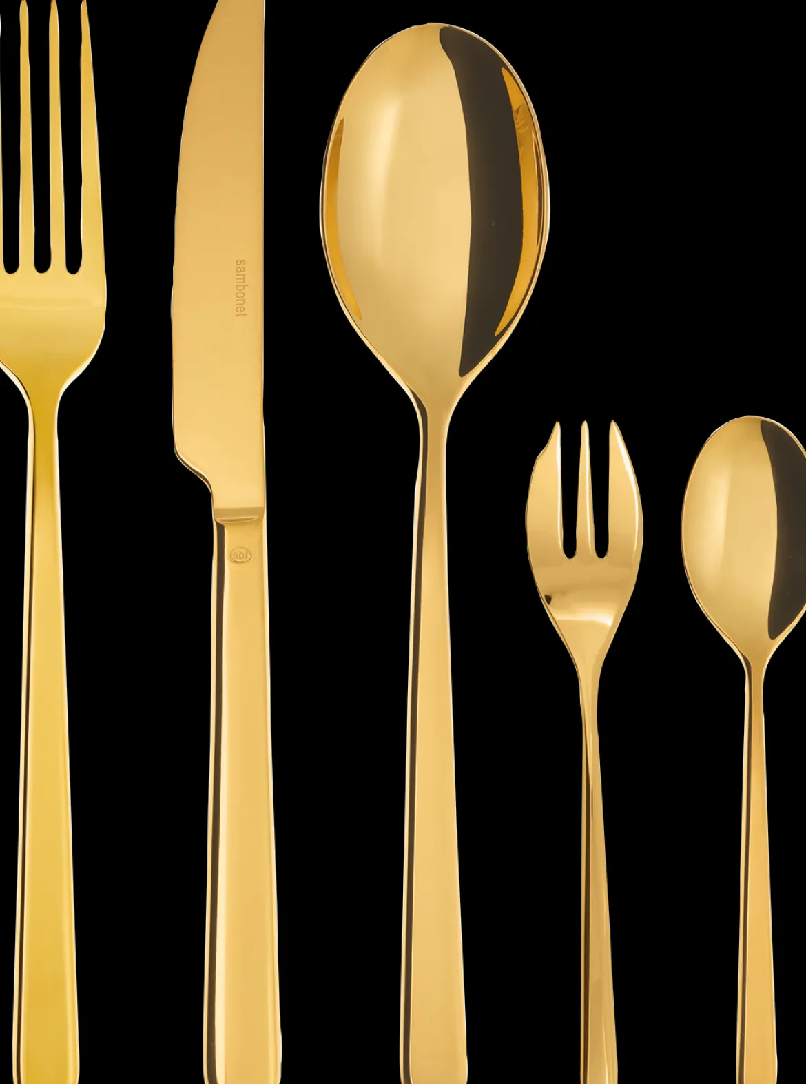 Sambonet Besteckgarnitur "Linear Gold " 30-tlg.