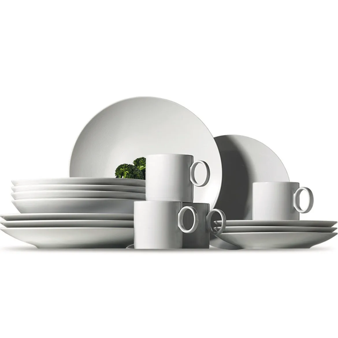 Thomas Kombi-Set mit Henkelbecher "Loft Weiß" 16-tlg.