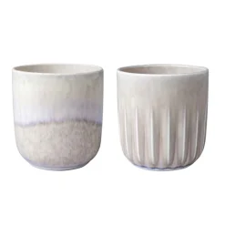 Villeroy & Boch 2er Set Becher ohne Henkel "Perlemor Sand"