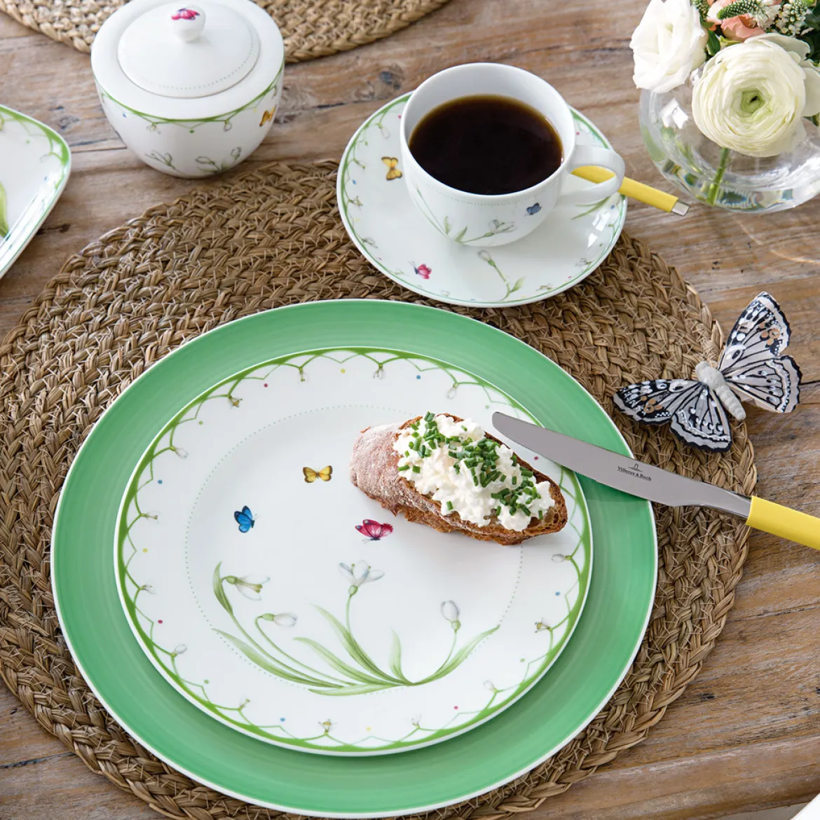 Villeroy & Boch Frühstücksteller 21,5x21,5x1,5cm "Colourful Spring"