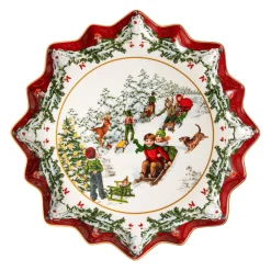 Villeroy & Boch Gebäckteller tief, Schlittenfahrt 39x39x3,5cm