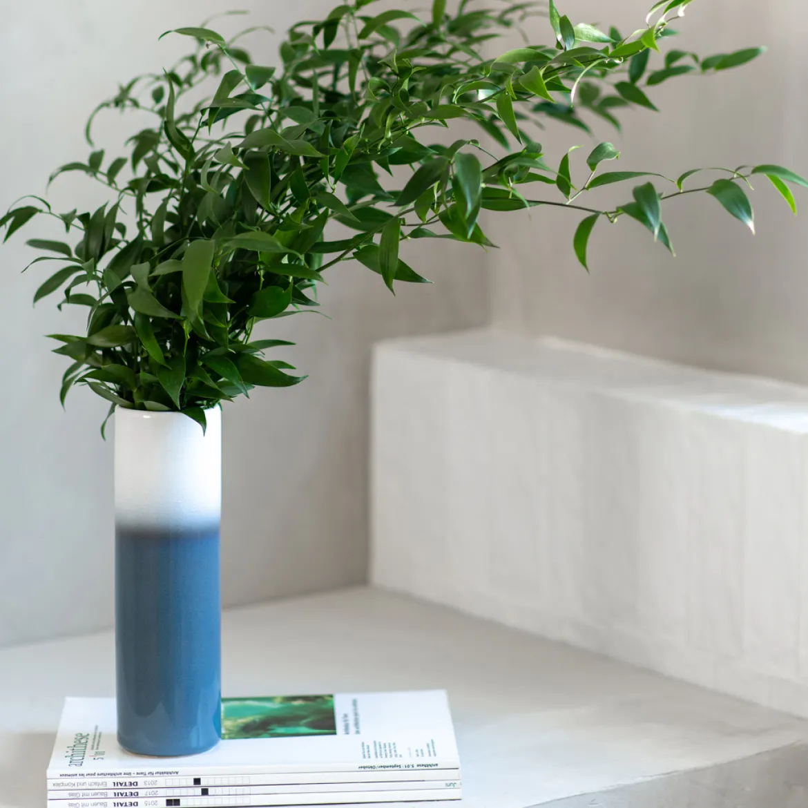 Villeroy & Boch Lave Home Vase Cylinder bleu groß 7,5x7,5x25cm
