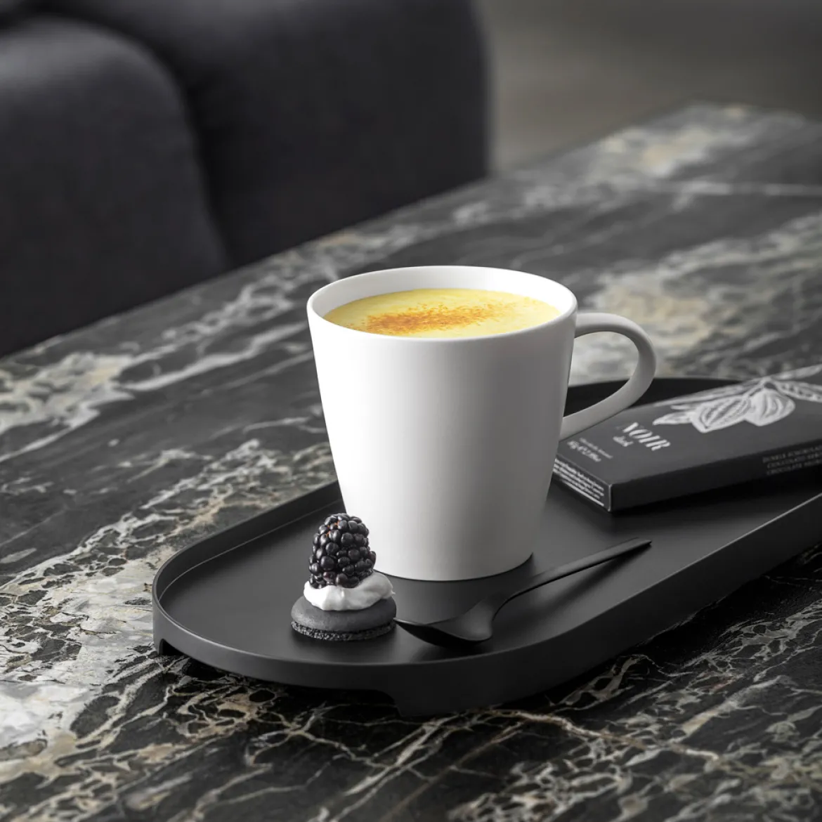 Villeroy & Boch Manufacture Rock blanc Becher mit Henkel 12,5x9,5x9,5cm