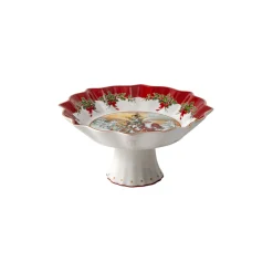 Villeroy & Boch Schale auf Fuß, Santa mit Weihnachtsbaum 24x24x12cm