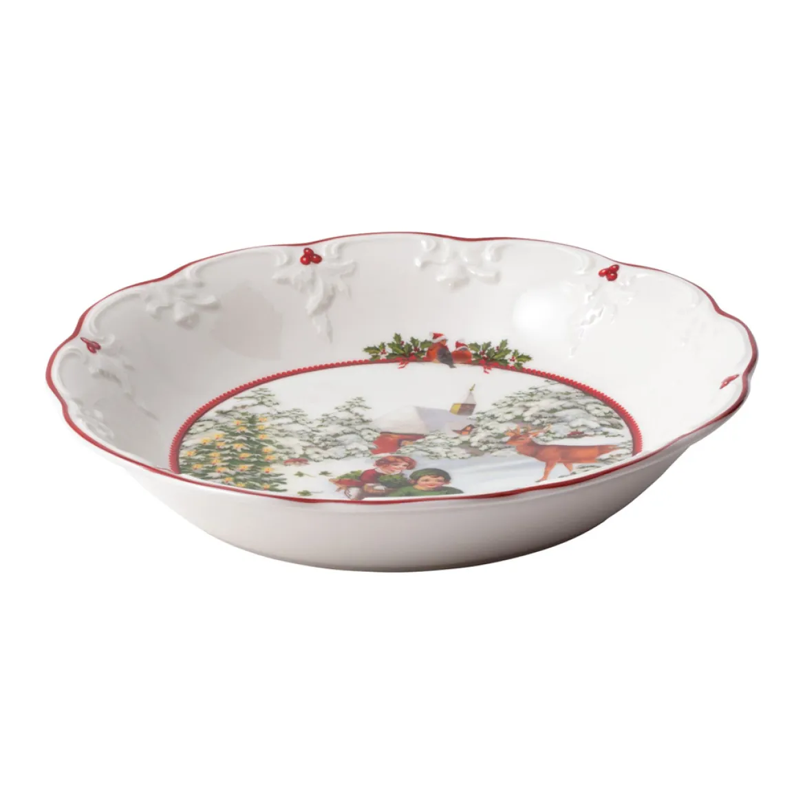 Villeroy & Boch Schale groß, Schlittenfahrt 24,5x24,5x4cm "Toy's Fantasy"