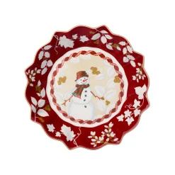 Villeroy & Boch Schale groß, Schneemann 25x25x4cm
