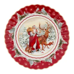 Villeroy & Boch Schale groß, Santa mit Waldtieren 25x25x5cm