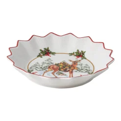 Villeroy & Boch Schale klein, Rehkitz mit Geschenken 16,5x16,5x3cm