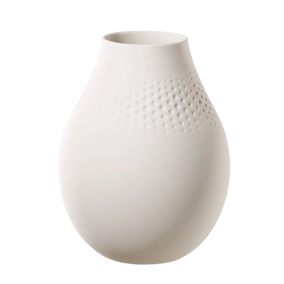 Villeroy & Boch Vase Perle hoch 16x16x20cm "Manufacture Collier blanc"