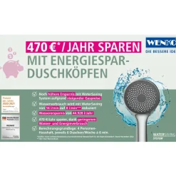 Wenko wassersparender Duschkopf Ø 9,6 cm