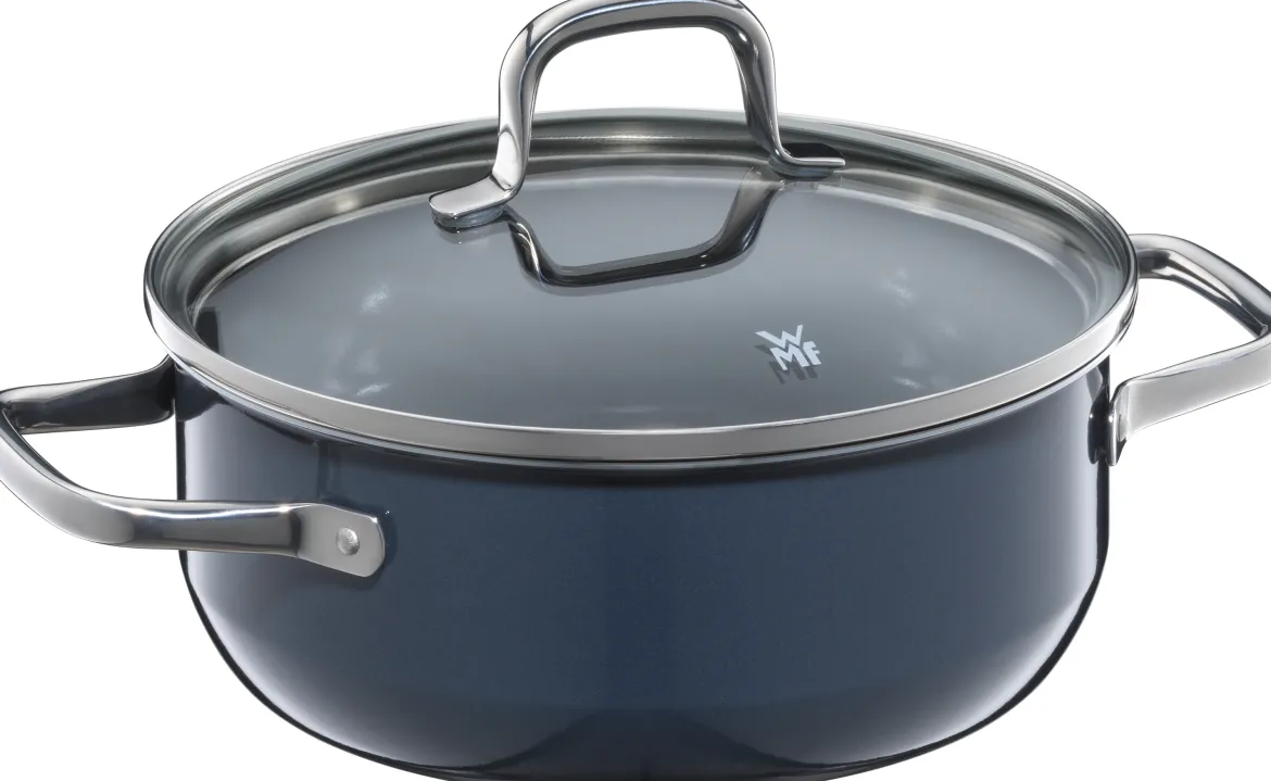 WMF Fusiontec Essential Bratentopf mit Deckel, 20cm Blueberry